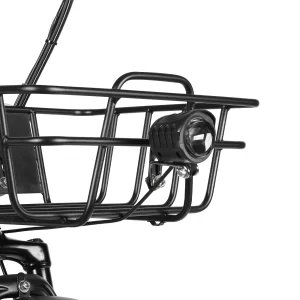 LED-Frontlicht und Korb des SAMEBIKE CY20 Pro-FT