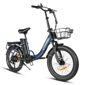 SAMEBIKE CY20 Pro-FT in Seeblau, Dreiviertelansicht hinten