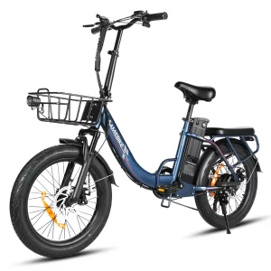 SAMEBIKE CY20 Pro-FT in Seeblau, Dreiviertelansicht vorn