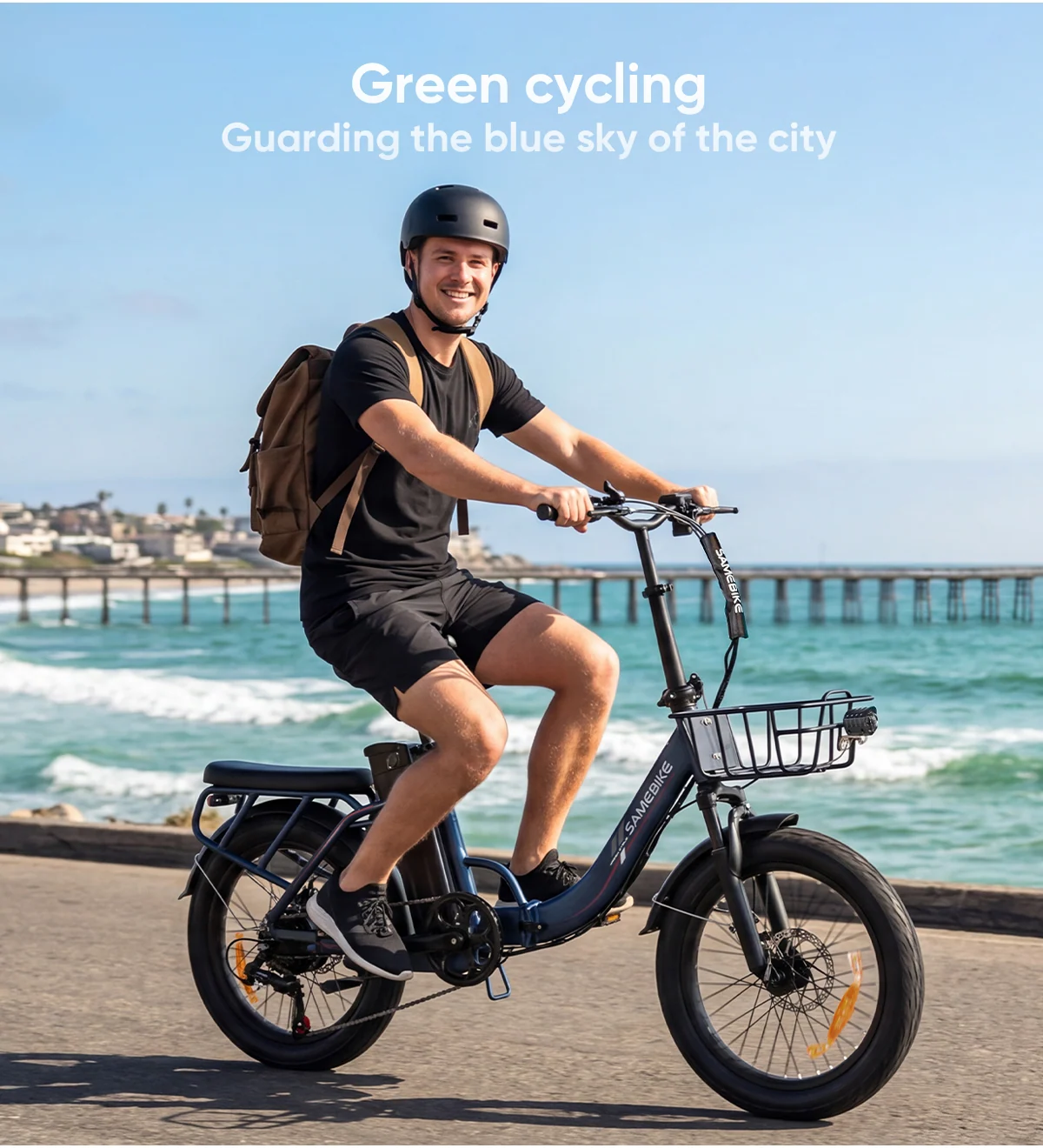 SAMEBIKE CY20 Pro-FT bei einer Fahrt in der Stadt