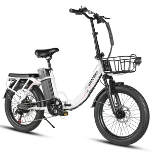 SAMEBIKE CY20 Pro-FT in Weiß, Dreiviertelansicht hinten