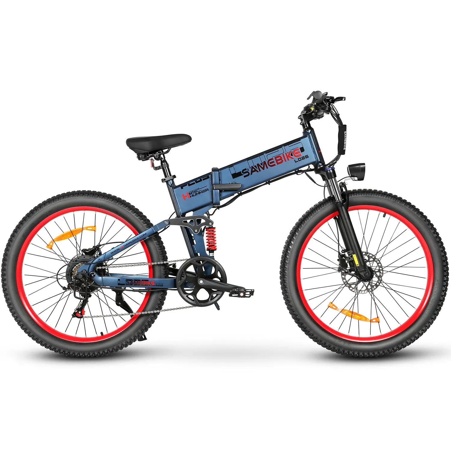 SAMEBIKE LO26 Plus in Dunkelblau, Seitenansicht