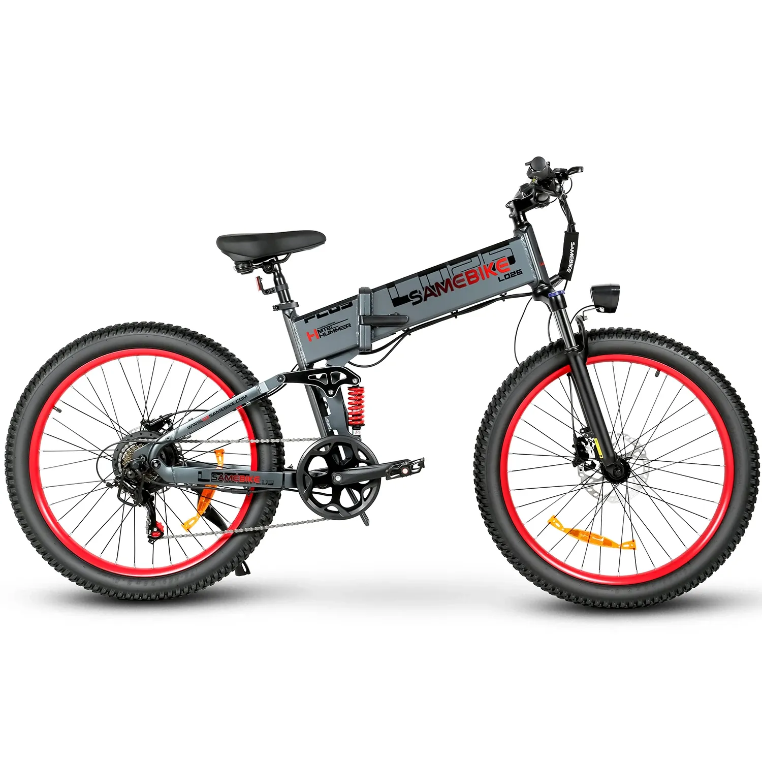 SAMEBIKE LO26 Plus in Grau, Seitenansicht