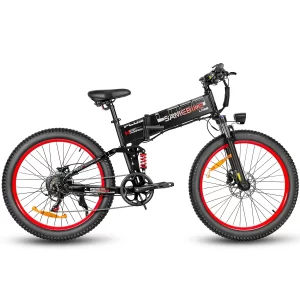 SAMEBIKE LO26 Plus in Schwarz, Seitenansicht