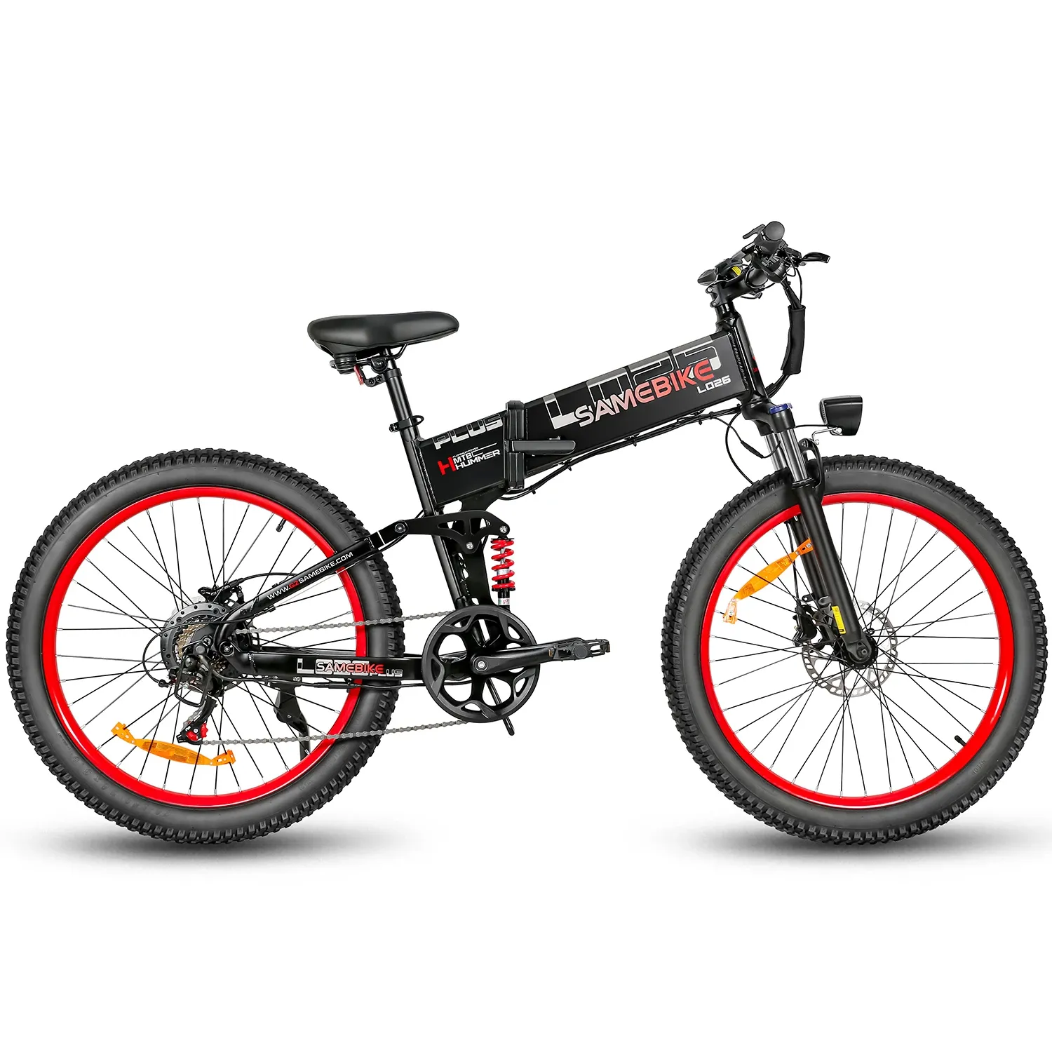 SAMEBIKE LO26 Plus in Schwarz, Seitenansicht
