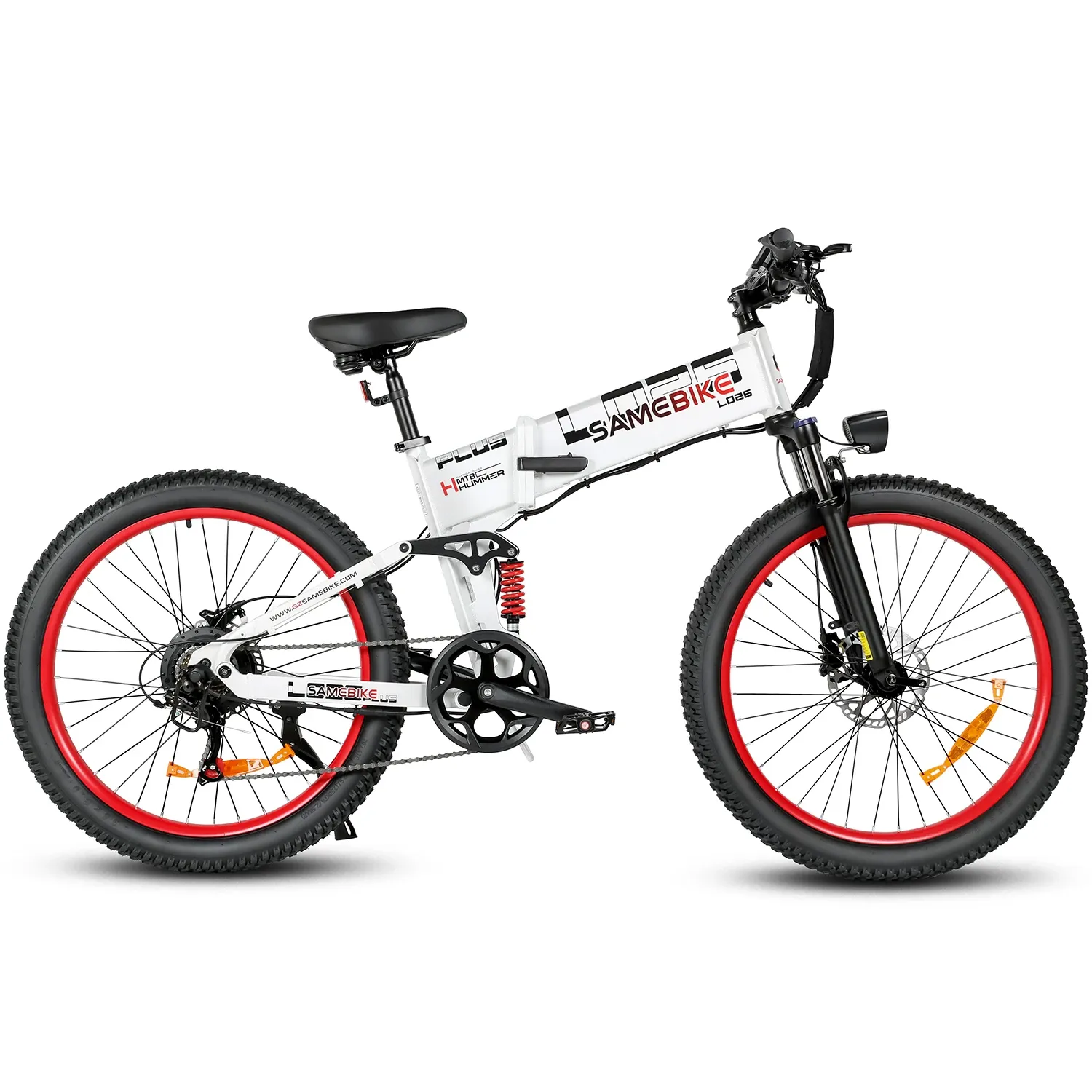 SAMEBIKE LO26 Plus in Weiß, Seitenansicht