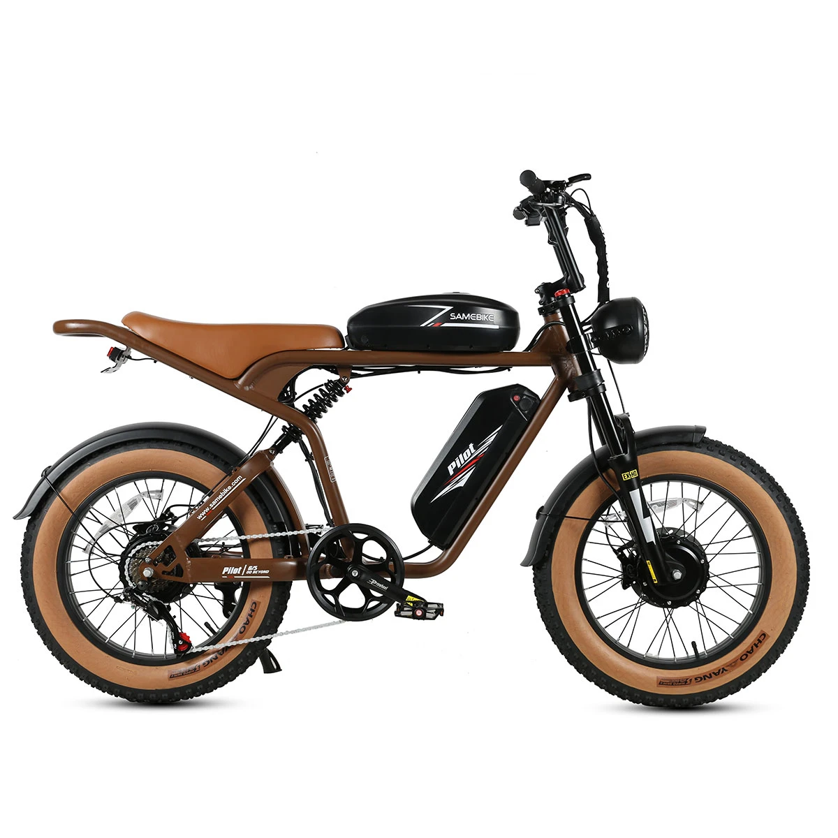 SAMEBIKE M20-III in Braun, Seitenansicht