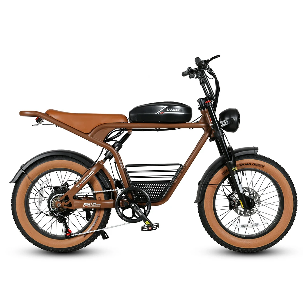 SAMEBIKE M20 in Braun, Seitenansicht