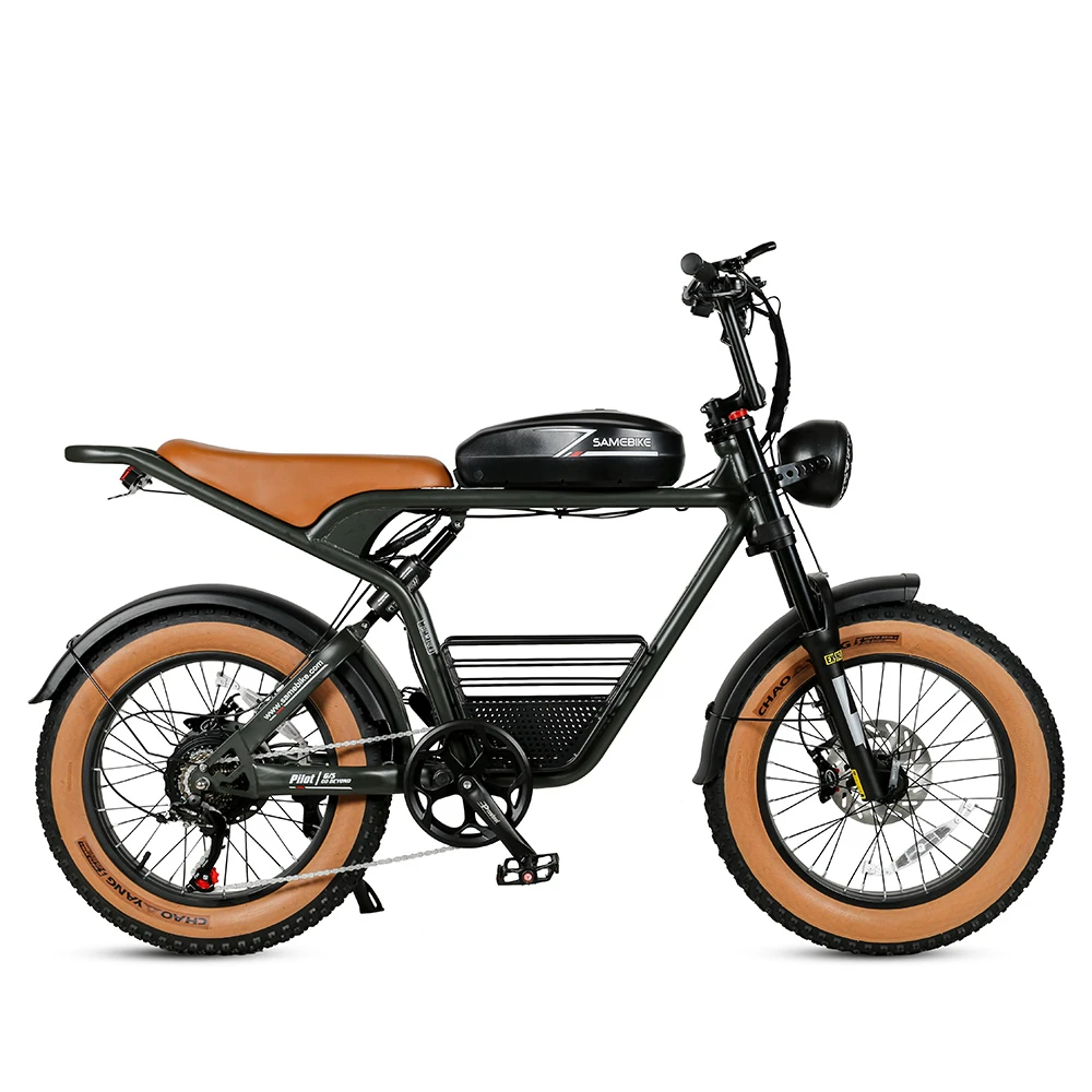SAMEBIKE M20 in Grün, Seitenansicht