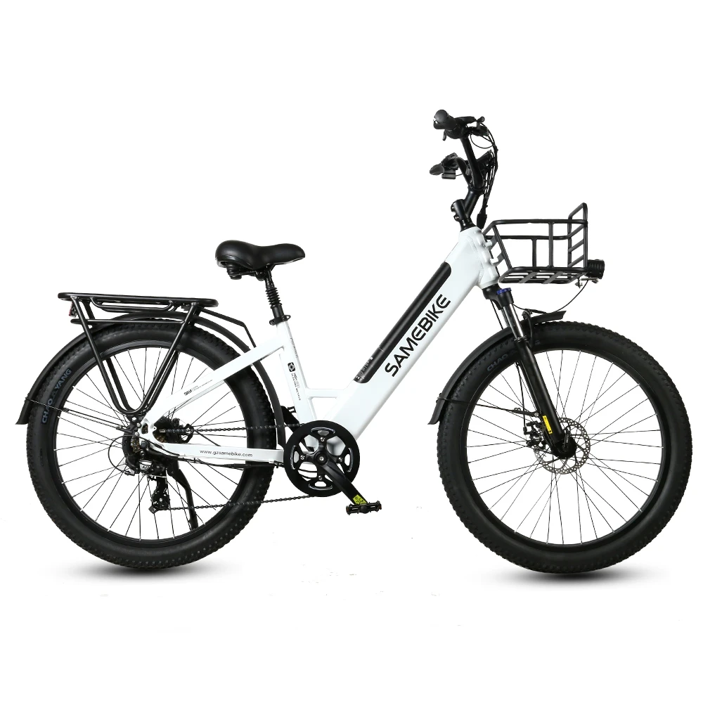 SAMEBIKE RS-A01 Plus in Weiß, Seitenansicht