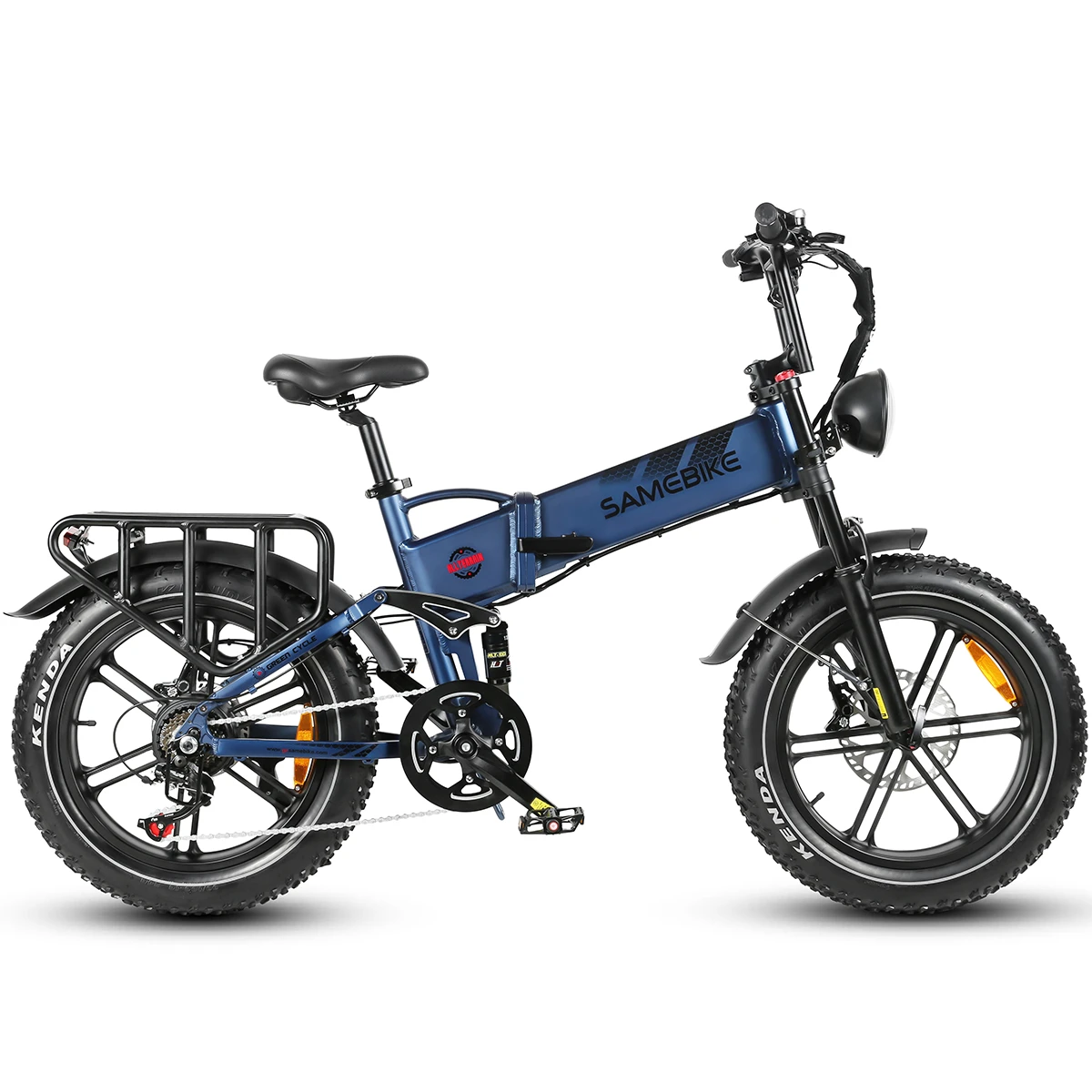 SAMEBIKE RS-A02 Plus in Blau, Seitenansicht