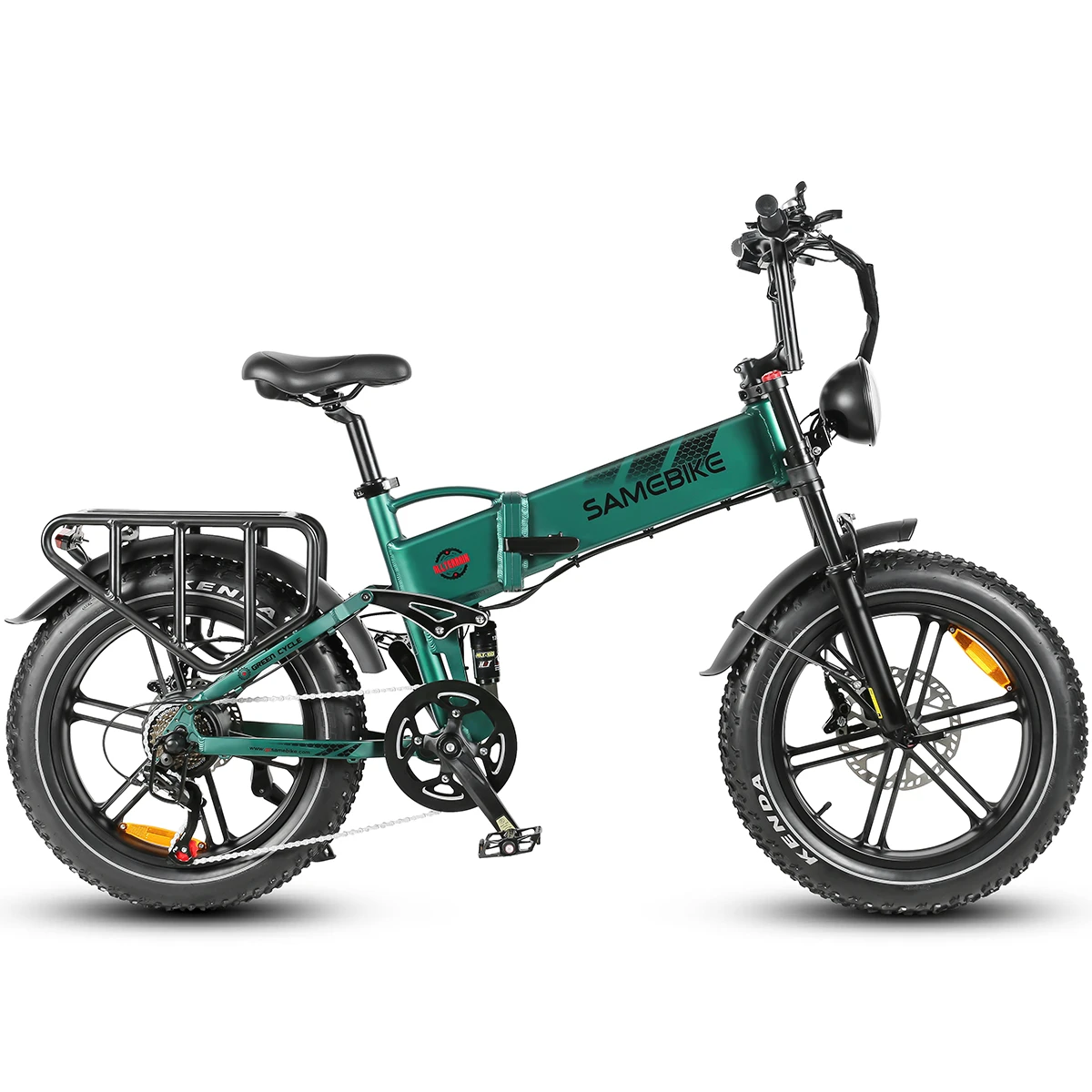 SAMEBIKE RS-A02 Plus in Grün, Seitenansicht