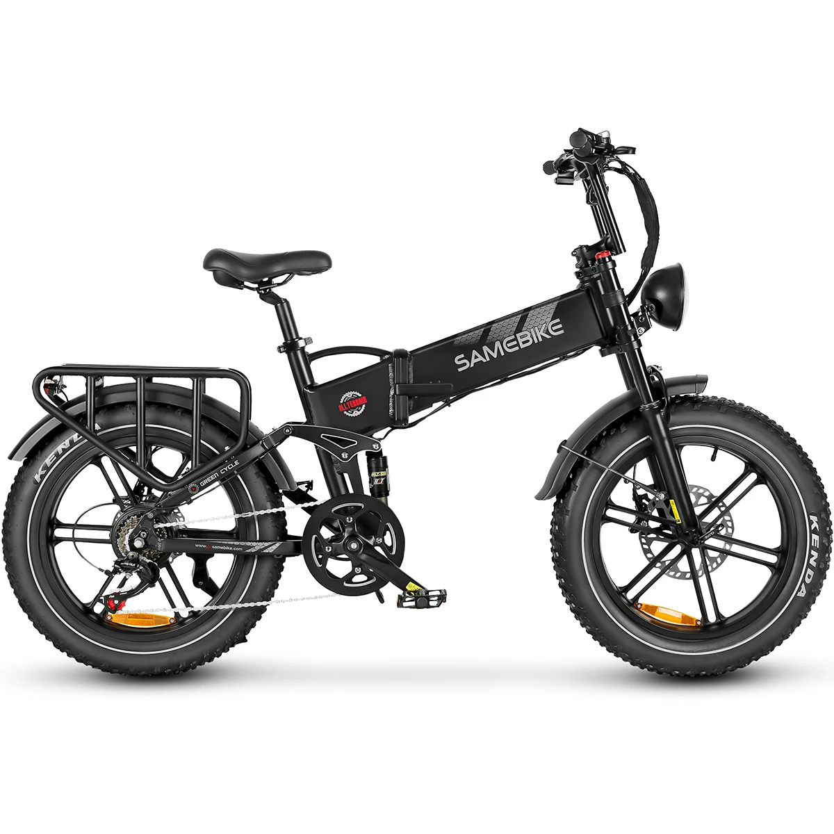 SAMEBIKE RS-A02 Plus in Schwarz, Seitenansicht