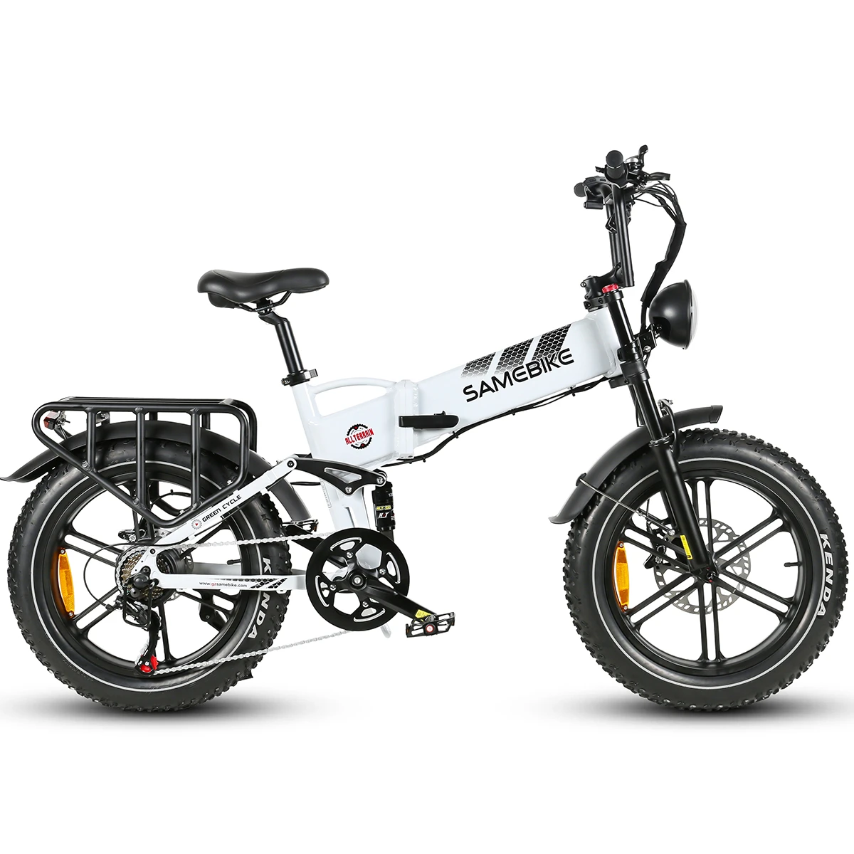 SAMEBIKE RS-A02 Plus in Weiß, Seitenansicht
