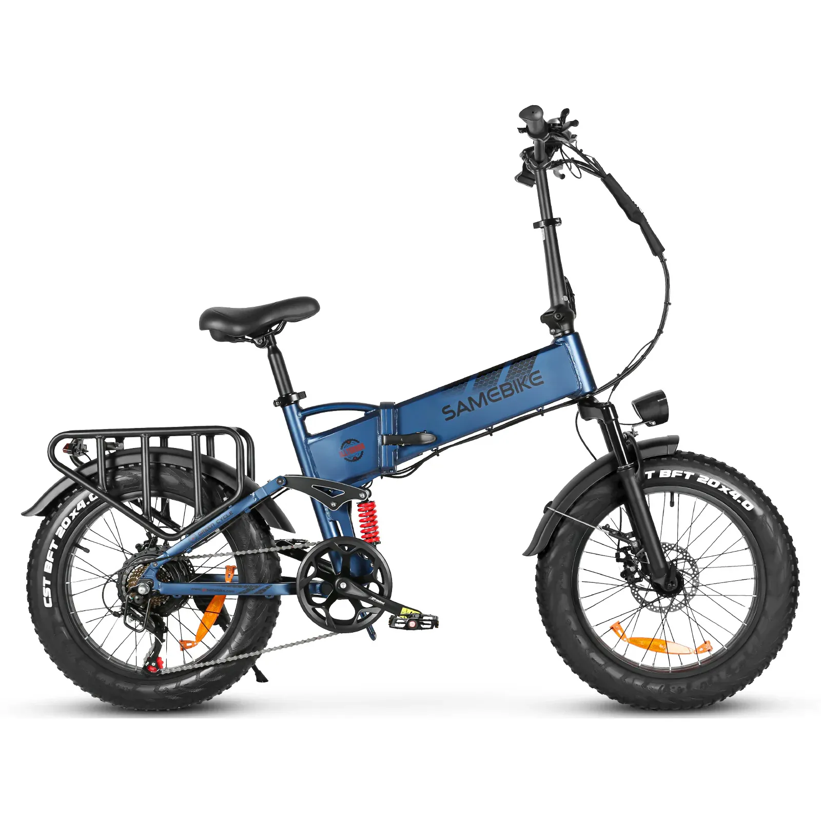 SAMEBIKE RS-A02 Pro in Blau, Seitenansicht