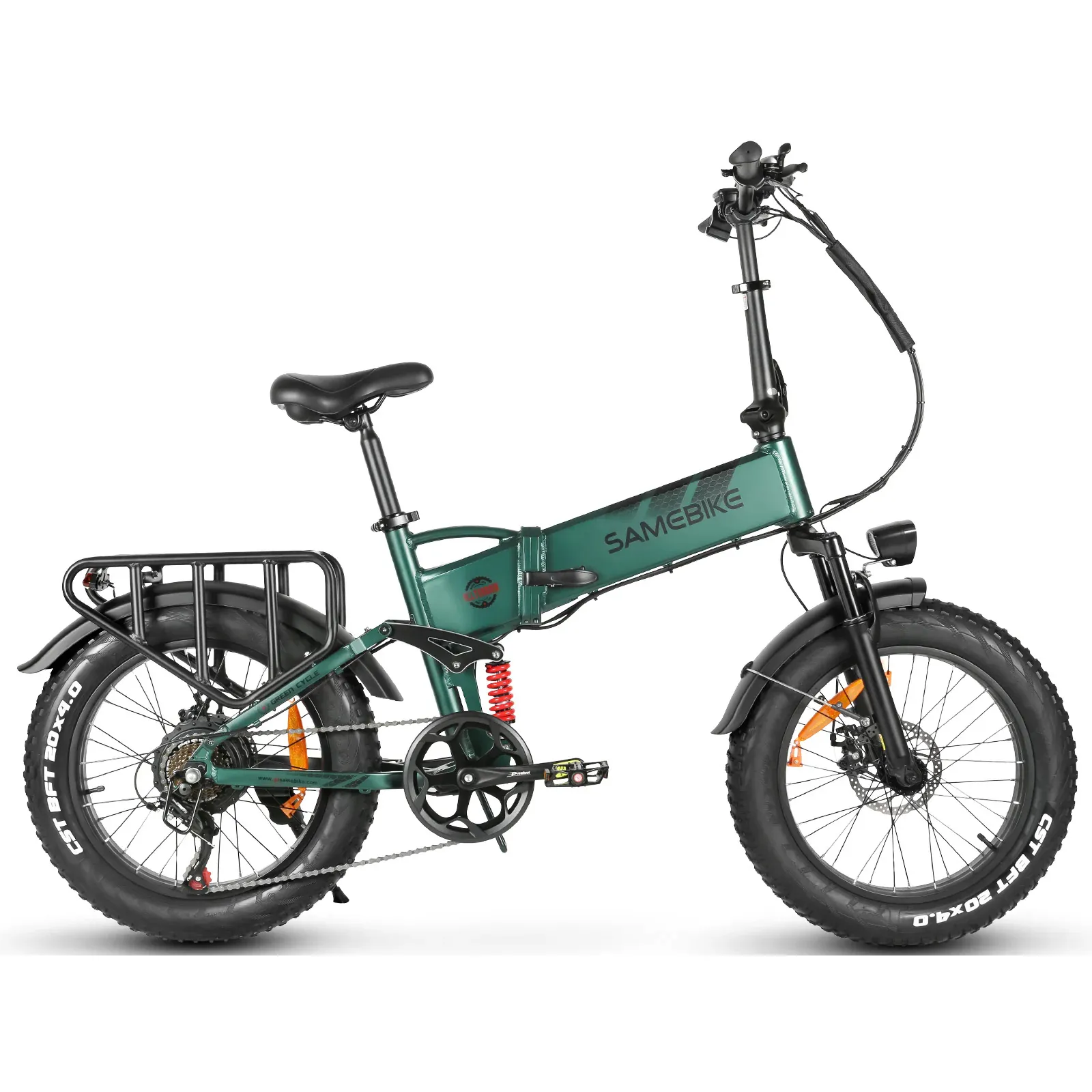 SAMEBIKE RS-A02 Pro in Grün, Seitenansicht