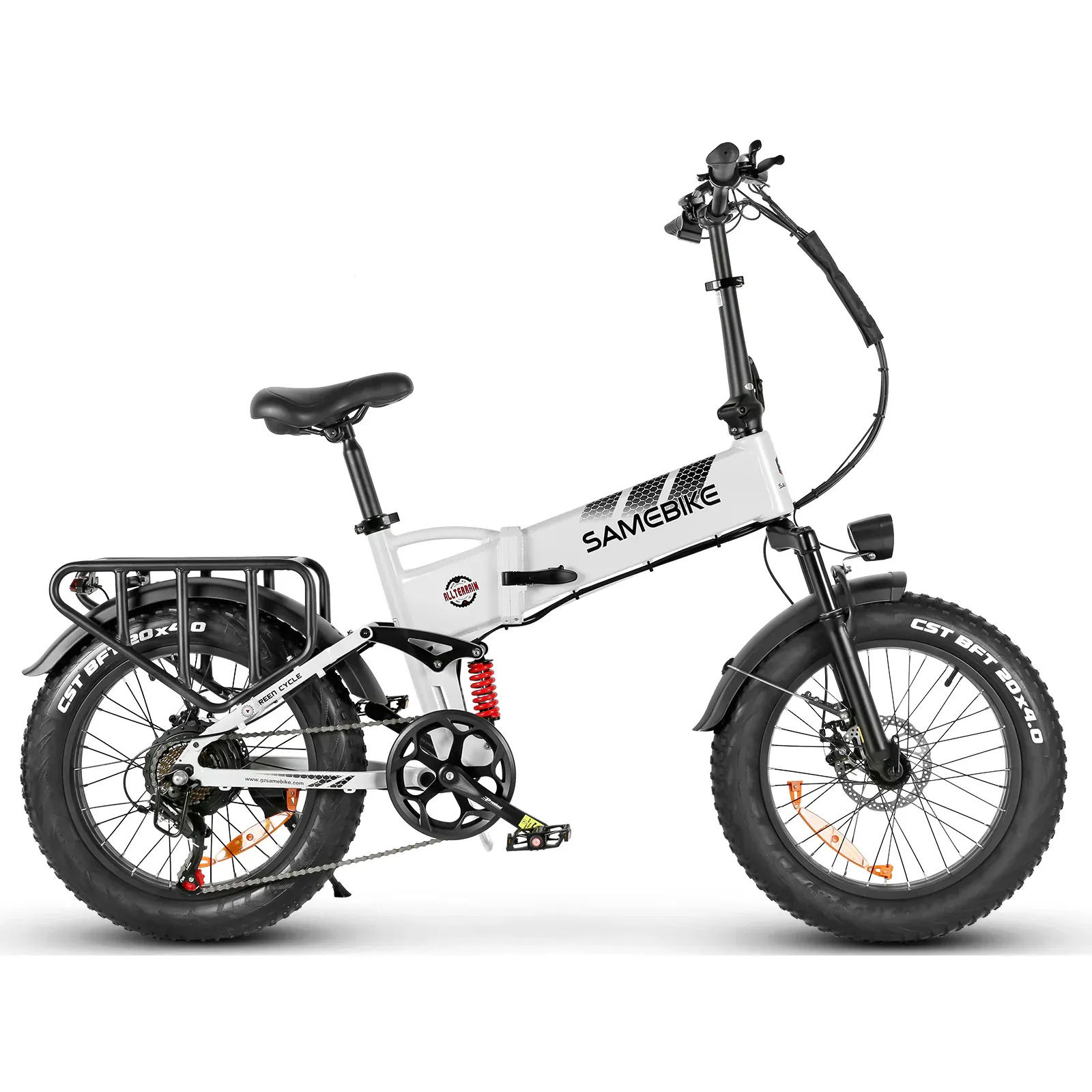 SAMEBIKE RS-A02 Pro in Weiß, Seitenansicht