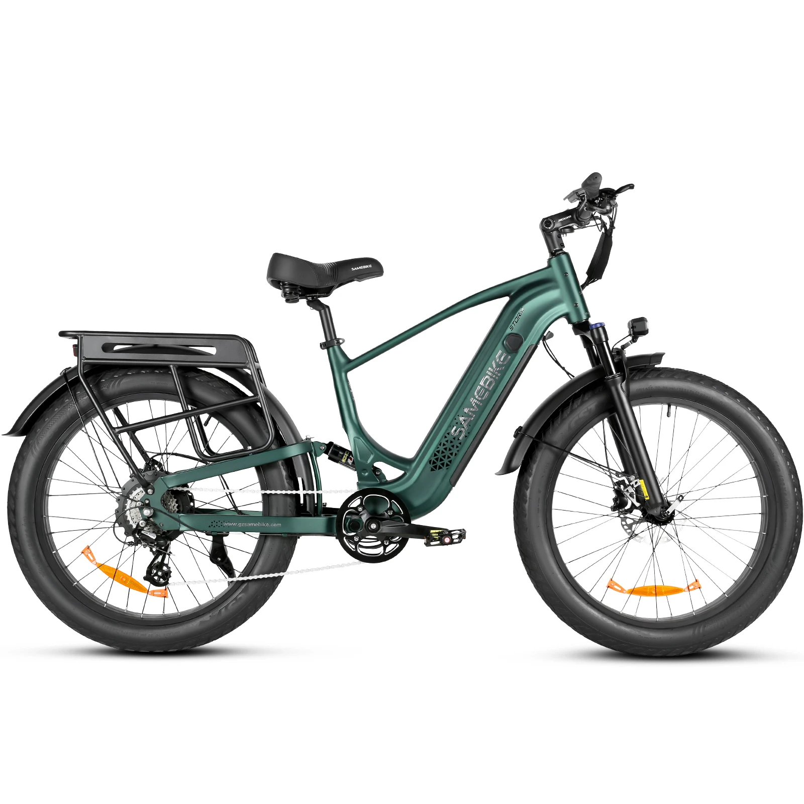 SAMEBIKE STORM in Grün, Seitenansicht