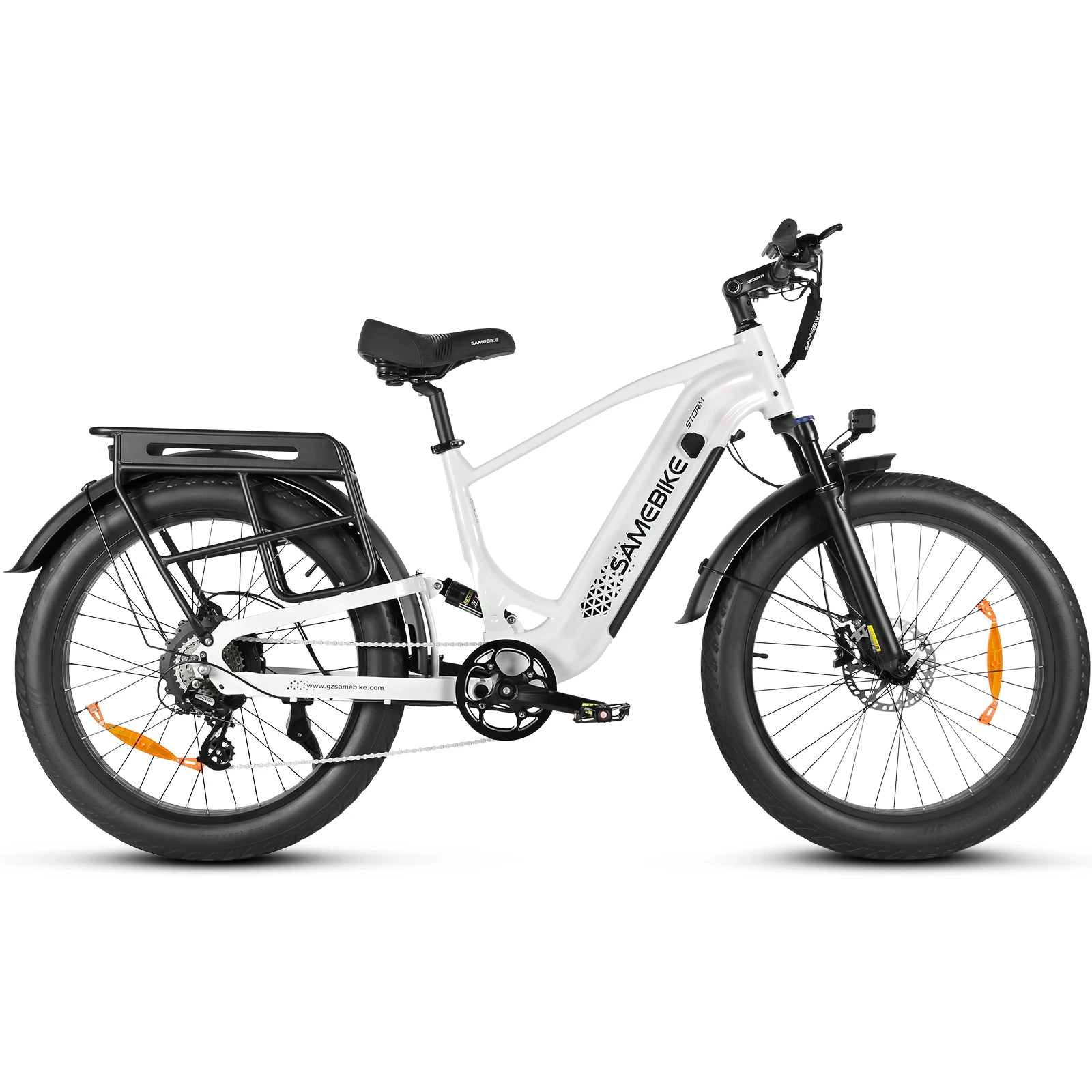 SAMEBIKE STORM in Weiß, Seitenansicht